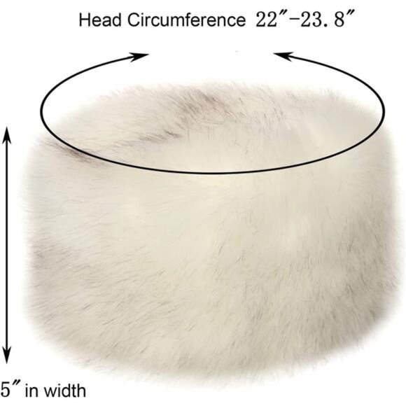 LA CARRIE Women\'s Faux Fur Hat for Winter with Stretch Cossack Russian Style
